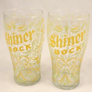 Rare Shiner Bock Spoetzl Brewery Limited Edition Set of 2 Pint Glass Rams